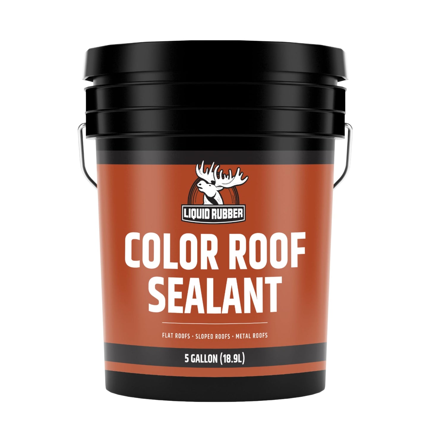Liquid Rubber Color Roof Sealant- Elastomeric Waterproof Coating for Flat, Low-Slope & Metal Roofs, Flexible UV-Stable Membrane, Beige, 5 Gallon