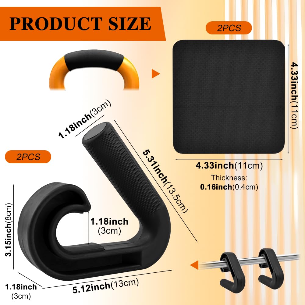 Neutral Grip Pull Up Handles, 45/90 degree Heavy Duty Angled Barbell Grips & Pull Up Bar Grips for Relieve Wrist Stress Ergonomic Hooks for Fits Pull Up Bar Grips & Barbells