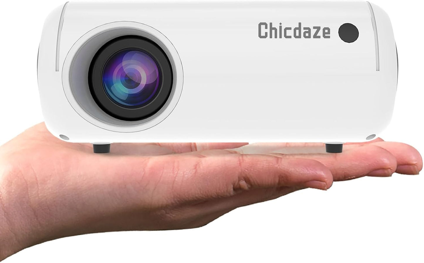 Chicdaze 1080P, 150ANSI, 26"-120" W70 Mini Projector, Portable Projector Support Full HD Movie Projector with Bult