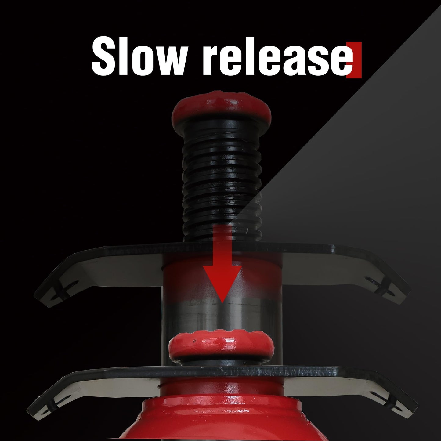 Big RED TQ20006-1 Torin Welded Pneumatic Air Hydraulic Car Bottle Jack: Aluminum Alloy Pump and Special Slow Release Equipment for Auto Repair and House Lift, 20 Ton (40,000 LBs) Capacity, Red