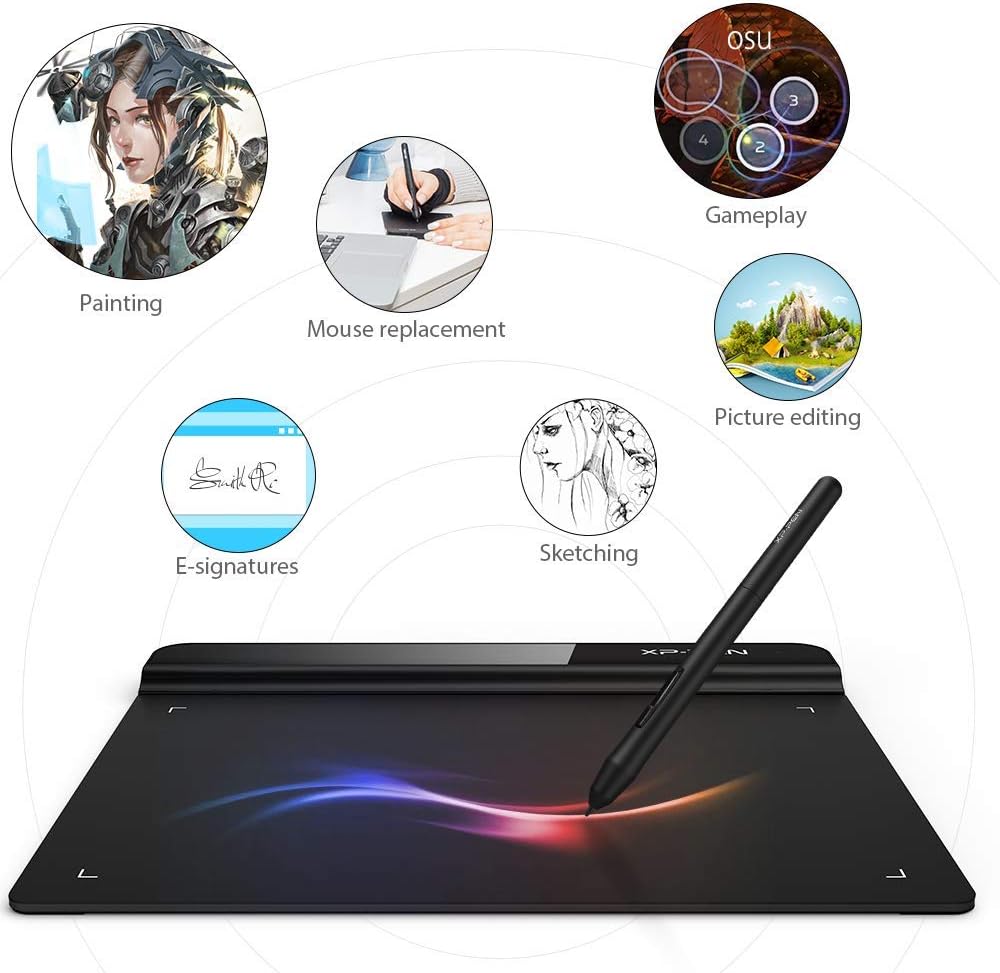 XP-PEN StarG640 6x4 Inch Drawing Tablet XPPen Digital Graphic Tablet Art Tablet with Battery-Free Stylus Pen Tablet