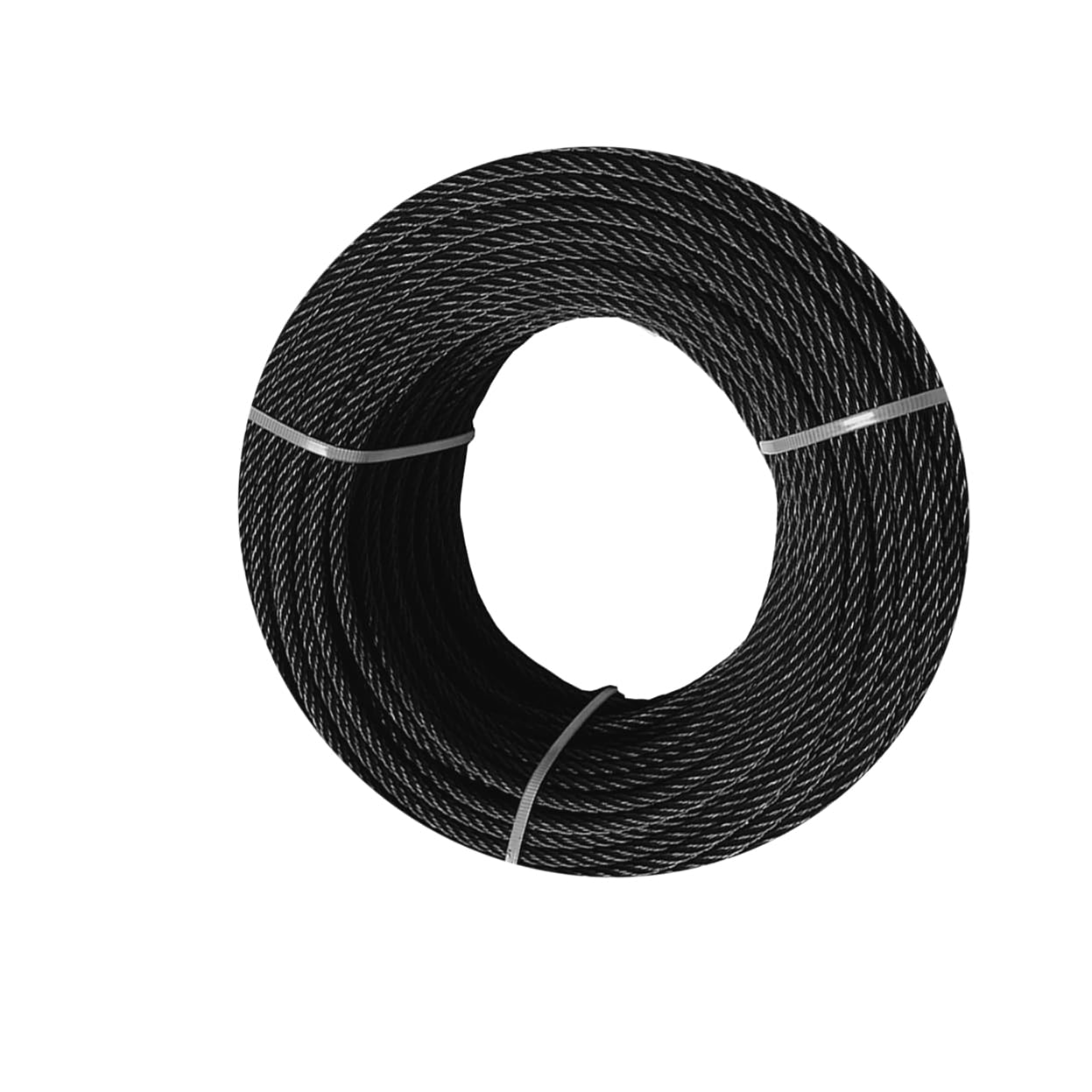 Sowtowe 3/16" Black Wire Rope, 150ft Aircraft Cable, T316 Stainless Steel, 7 x 7 Strand Construction, for Deck Cable Railing Hardware Kit