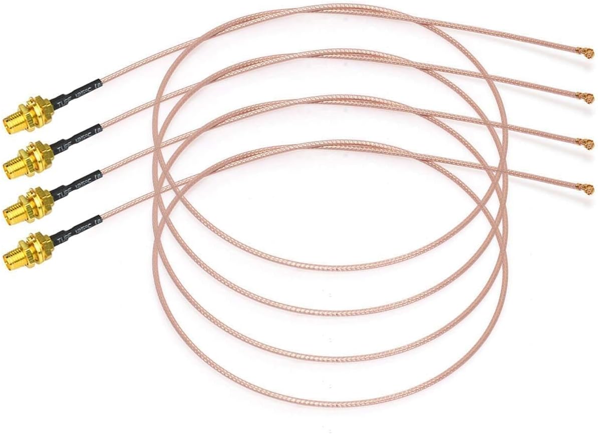 BINGFU 2.4GHz 5GHz 5.8GHz 8dBi 20cm 8 inch RG178 4-Pack Dual Band WiFi RP-SMA Male Antenna Cable for WiFi Router