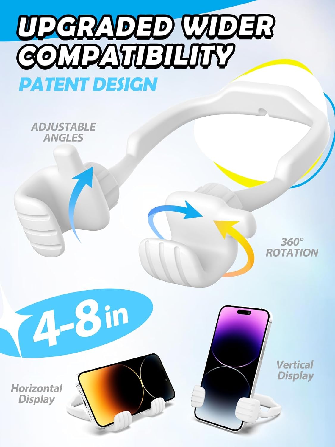 CALDEVER Gifts for Mothers Day Teens Kids Men Women Gifts: Thumbs Up Lazy Phone Stand Holder for Desk Funny Gadgets