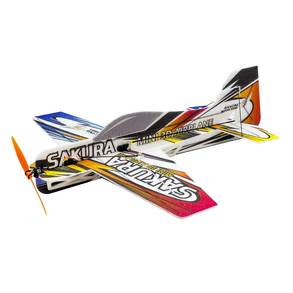 Viloga Upgrade 3D EPP Plane Sakura Aerobatic Flying Airplane, 420mm Durable Foam RC Plane Kit to Build for Adults (KIT+Motor+ESC+Servo+Mini 4CH RX(Frsky-D16), EPP Sakura, Not Including Radio Control)