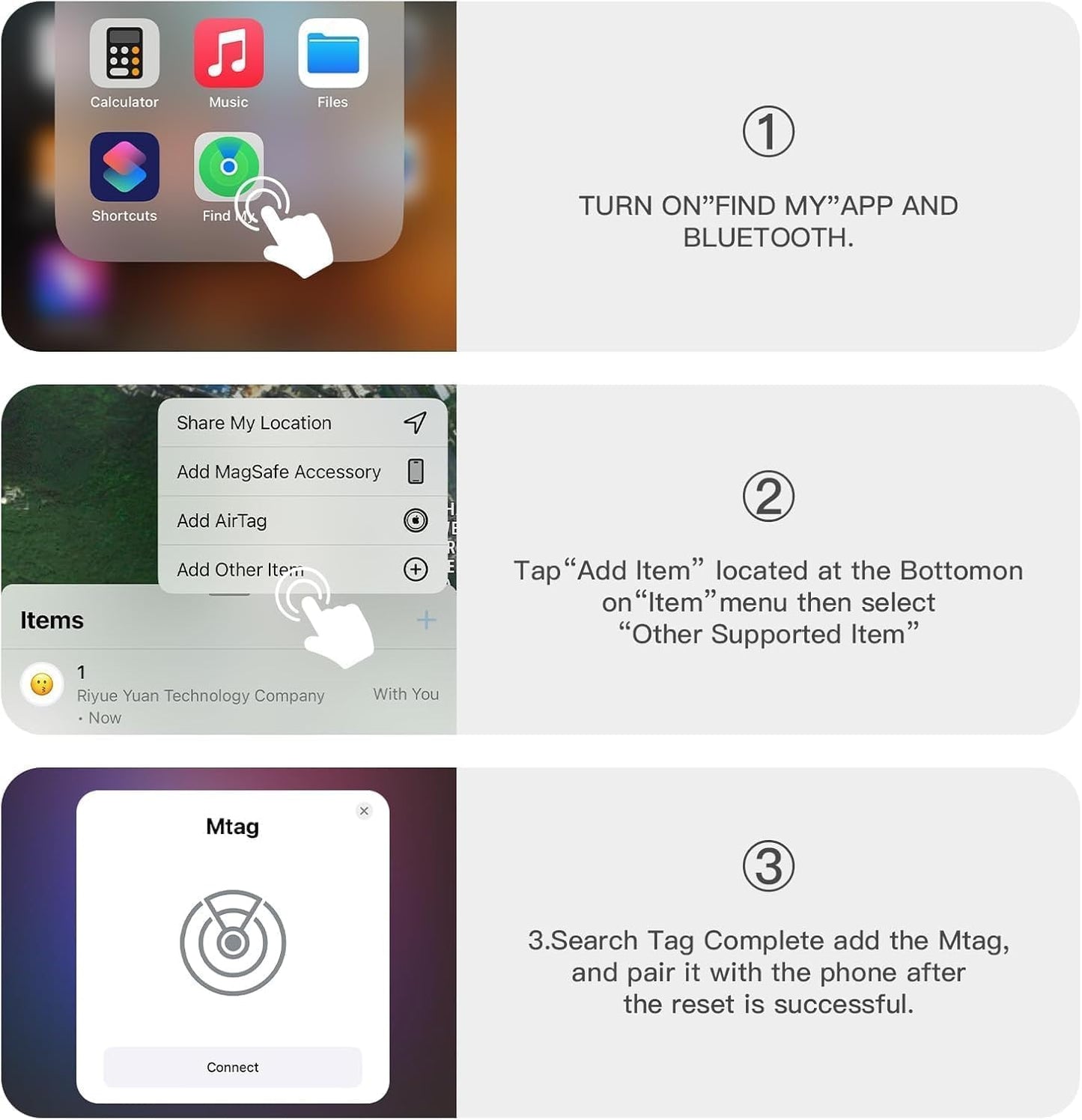 Dahetag (Black,1PCS) GPS Tracker for Vehicles,Real Time Car GPS Tracker Work with Apple Find My(iOS Only),No Monthly