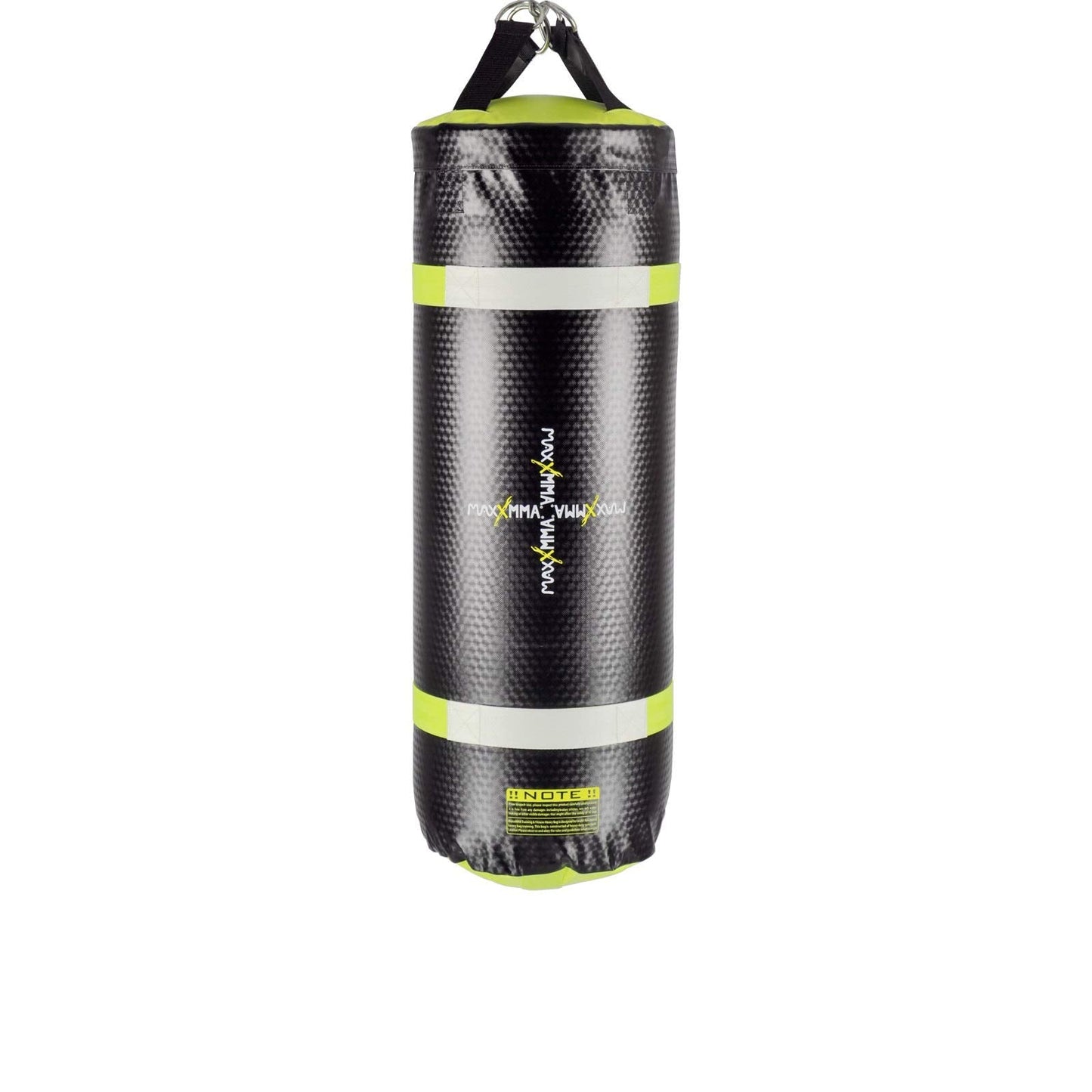 MaxxMMA 3 ft 4-in-1 Water/Air Heavy Bag | Training & Fitness, Uppercut Workout, MMA Grappling, Punching Bag (Black/Neon Yellow)