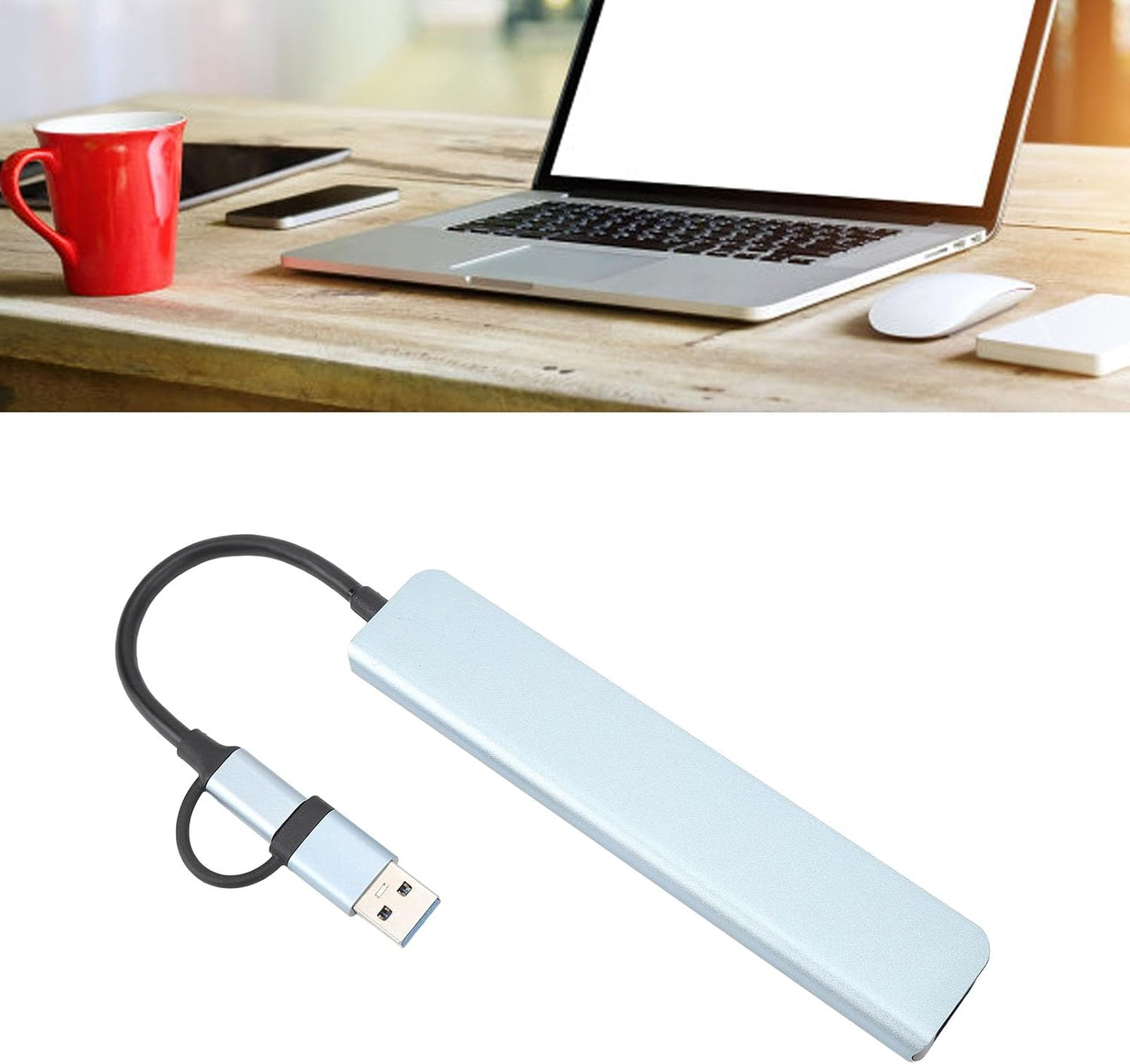 XUMIUZIY 8 1 3.0 in USB C Hub, Aluminum USB C Ethernet Multiport Adapter, Loseless USB Docking Station for Computers