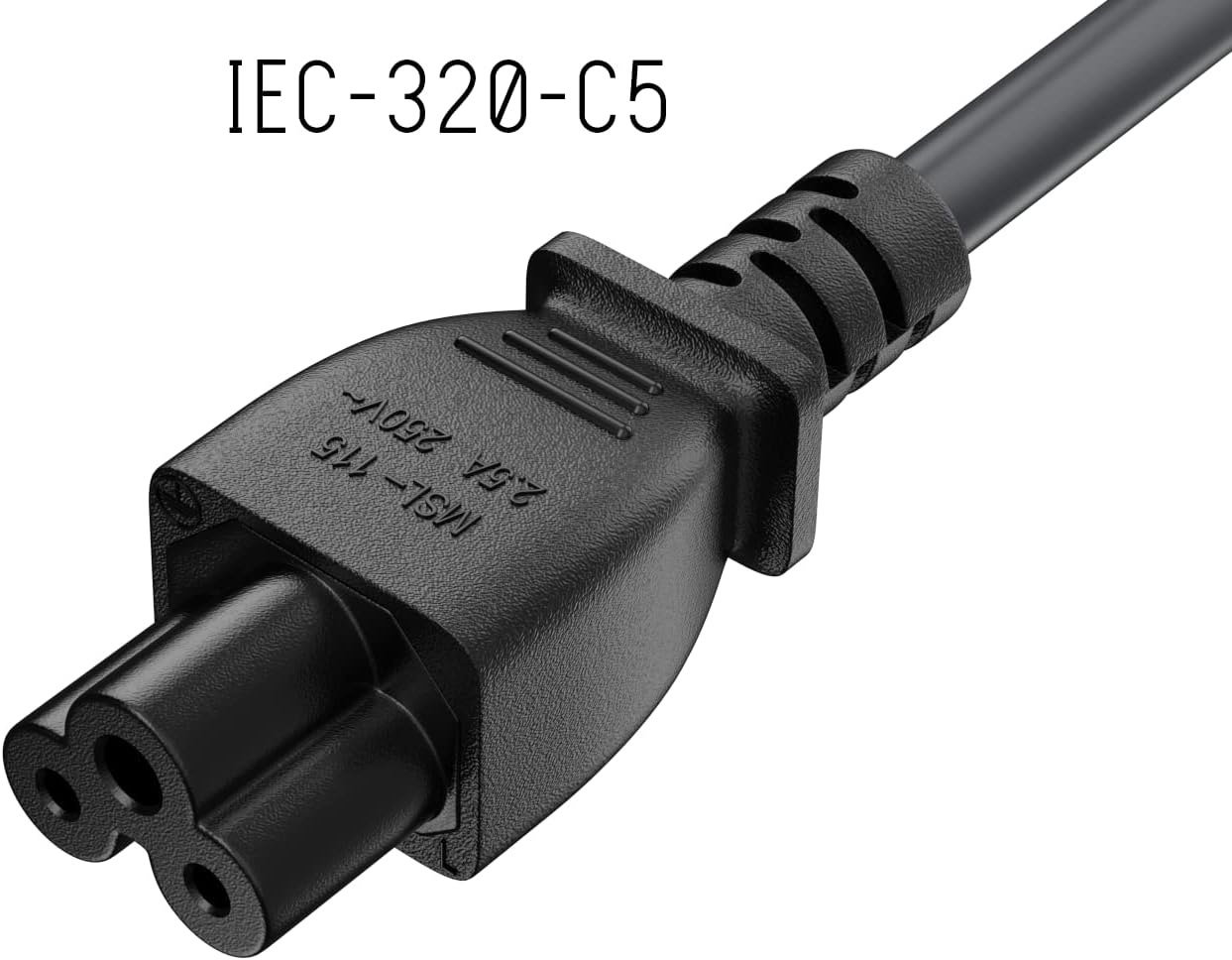 Cable Leader 6ft 18 2.5 IEC-320-C5 BS1363 AWG England Notebook Power Cord with A Fuse, to UK Plug