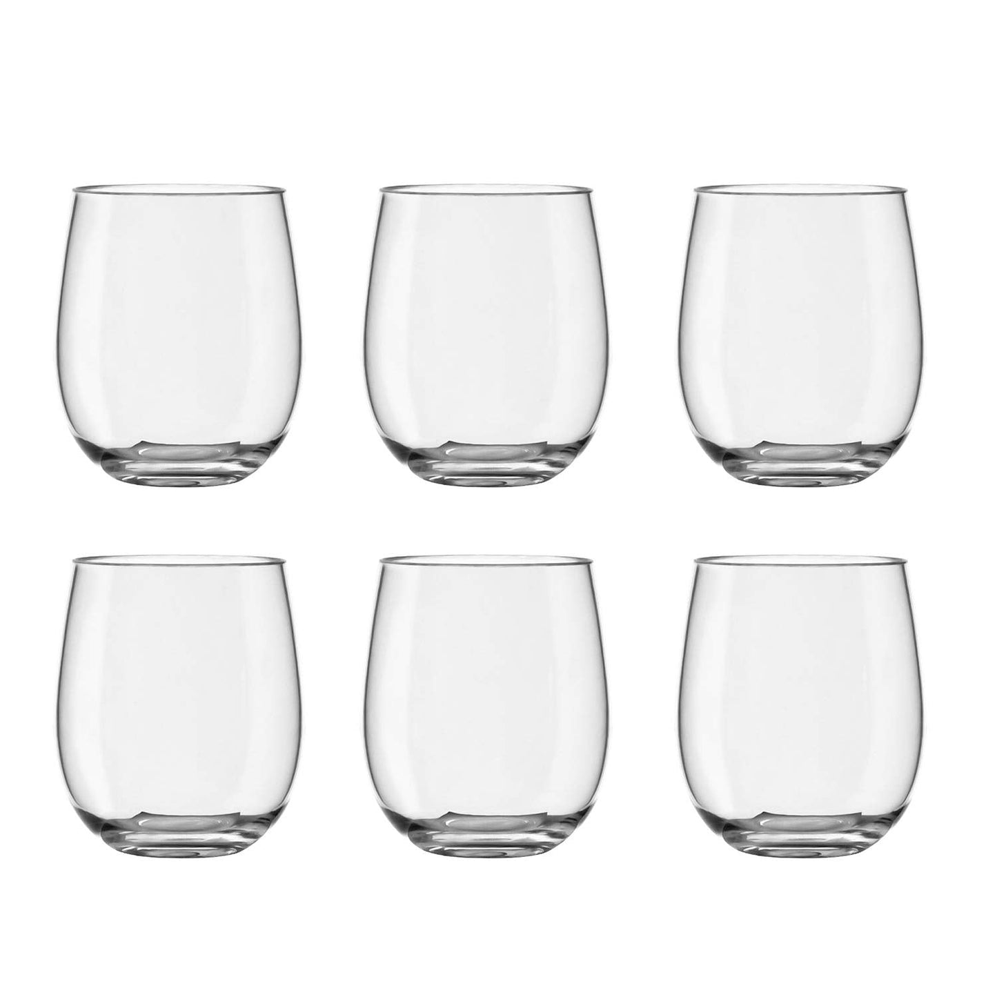 TarHong Montana Stemless Glass, 18 oz., Premium Acrylic Drinkware, Set of 6