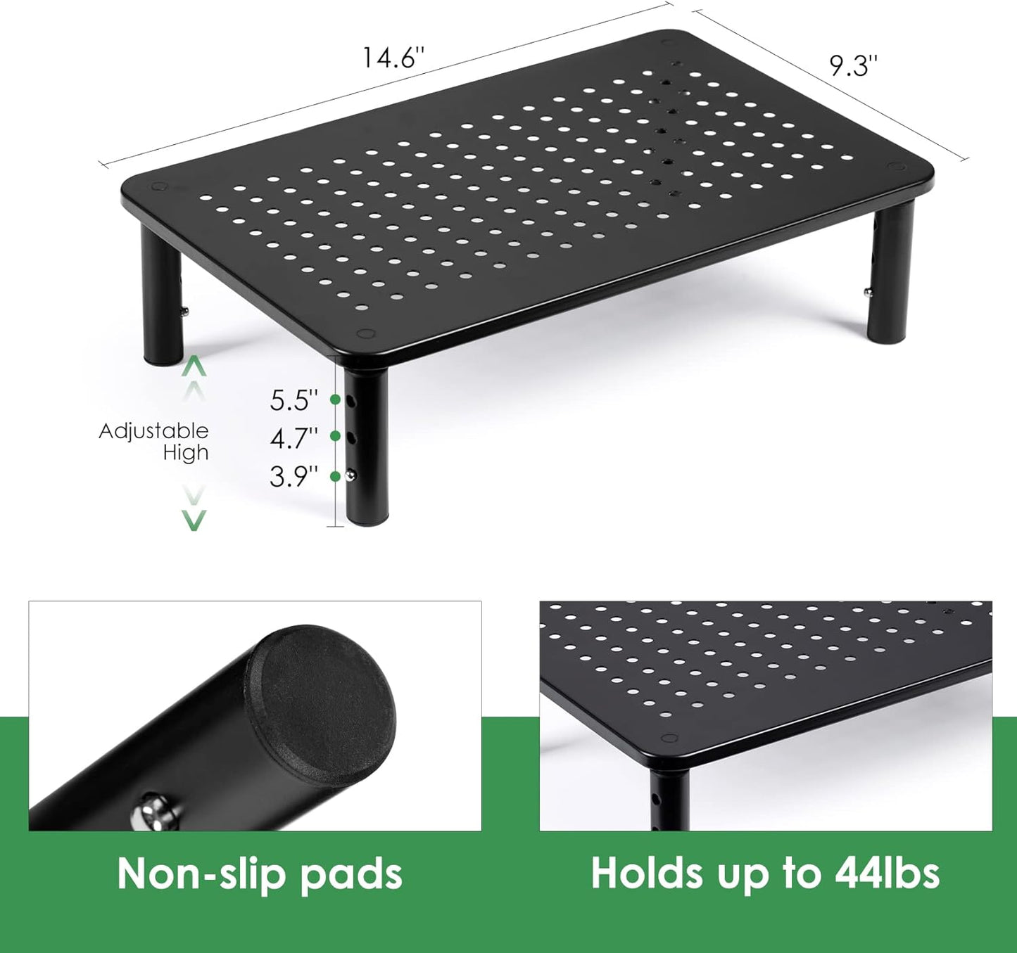 2 Pack 3 2 DOLALIKE Desktop Riser, Height Adjustable Monitor stands for Monitors, PC, Computer, Printer, iMac, Desktop
