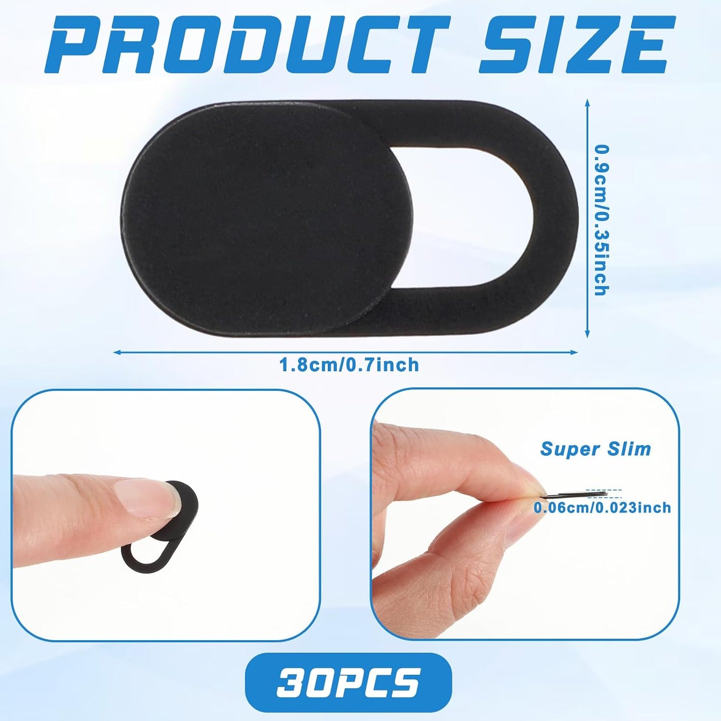 LIQWEI 30Pcs Webcam Cover, Camera Privacy Cover Slide, Phone Laptop Camera Computer Cameras Covers Slide, Webcam Covers