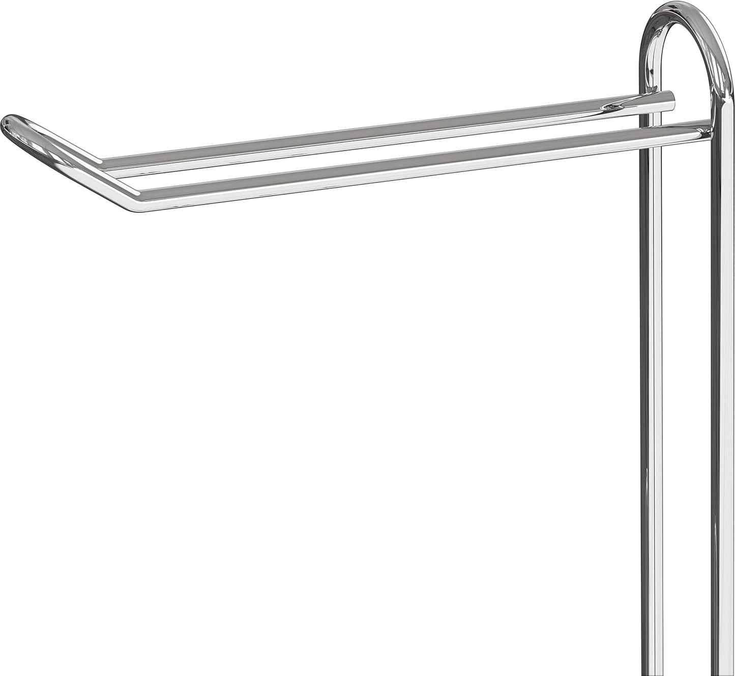 Simple Houseware Toilet Paper Holder - Freestanding Chrome Bathroom Tissue Storage Solution