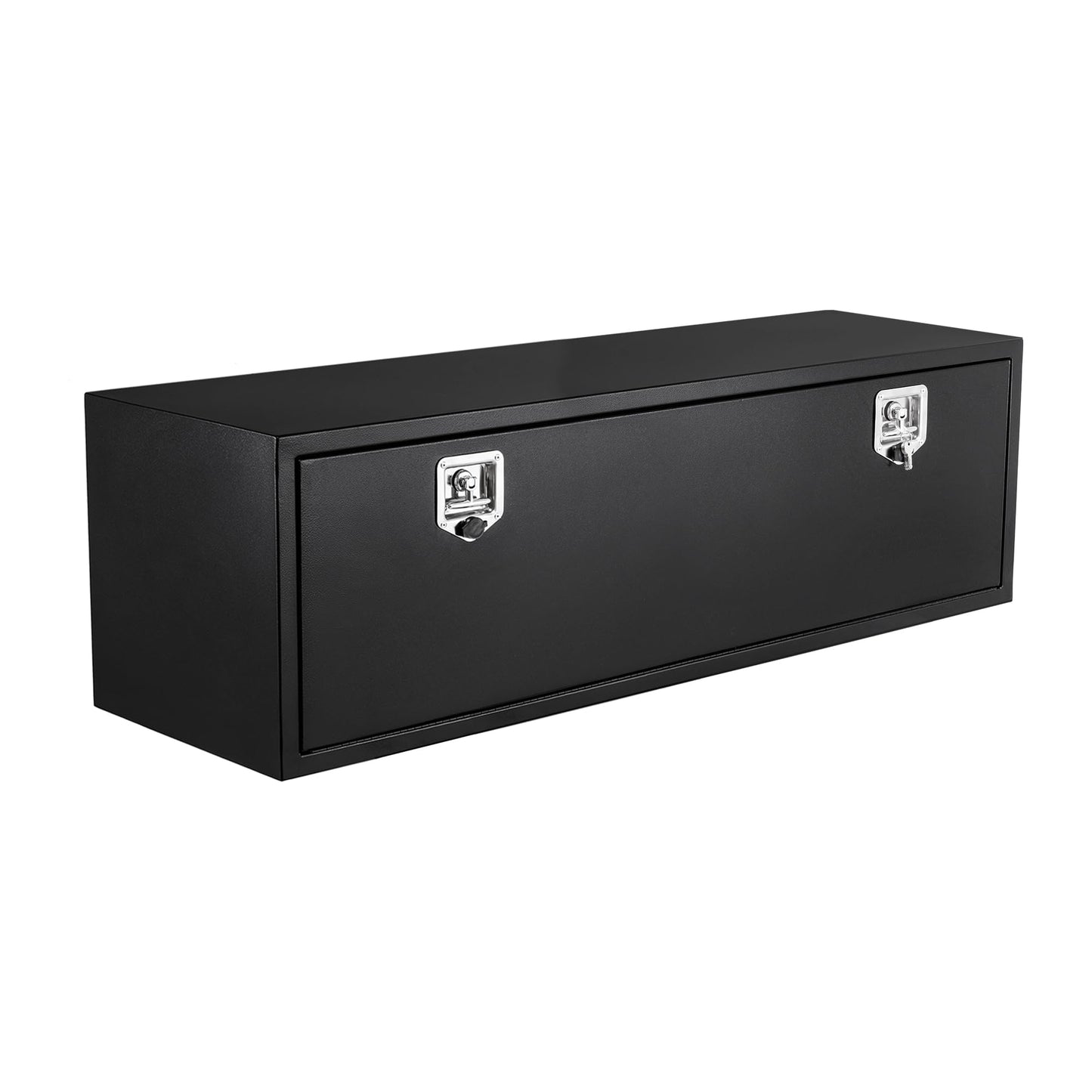 60'' Black Steel Truck Tool Box, Heavy Duty Storage With Lock and Keys, Utility Tool Chest for Pickup Truck Bed, RV