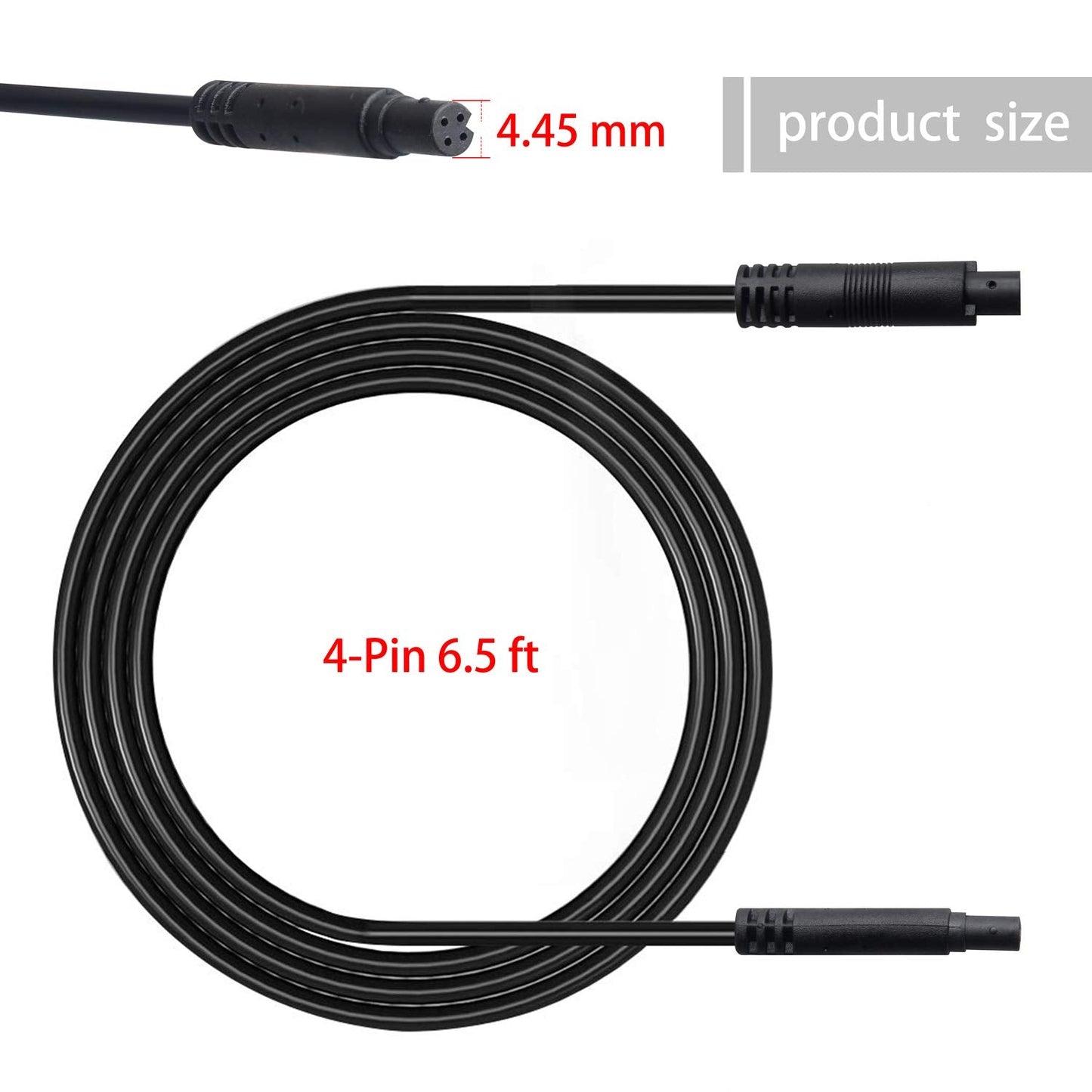 YiePhiot (4-pin 6.5ft 2m) Extension Cord Dash Cam Backup Camera Rear View Mirror Camera Recorder Cable /