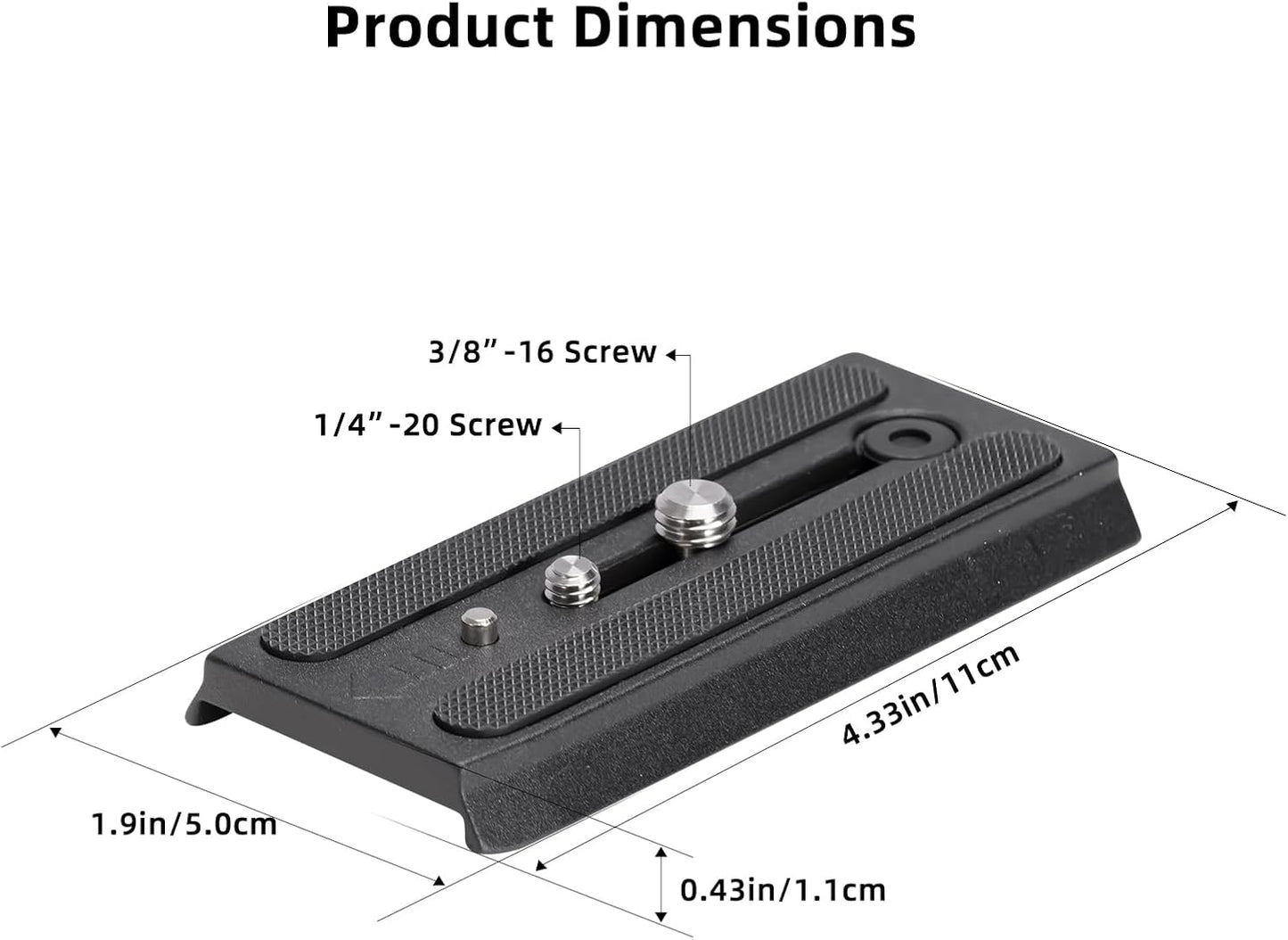 Cayer QR120 1/4 inch 3/8 inch K3 K6 H4 H6 H8 K10 501PL Tripod Fluid Head Quick Release Plate Replacement