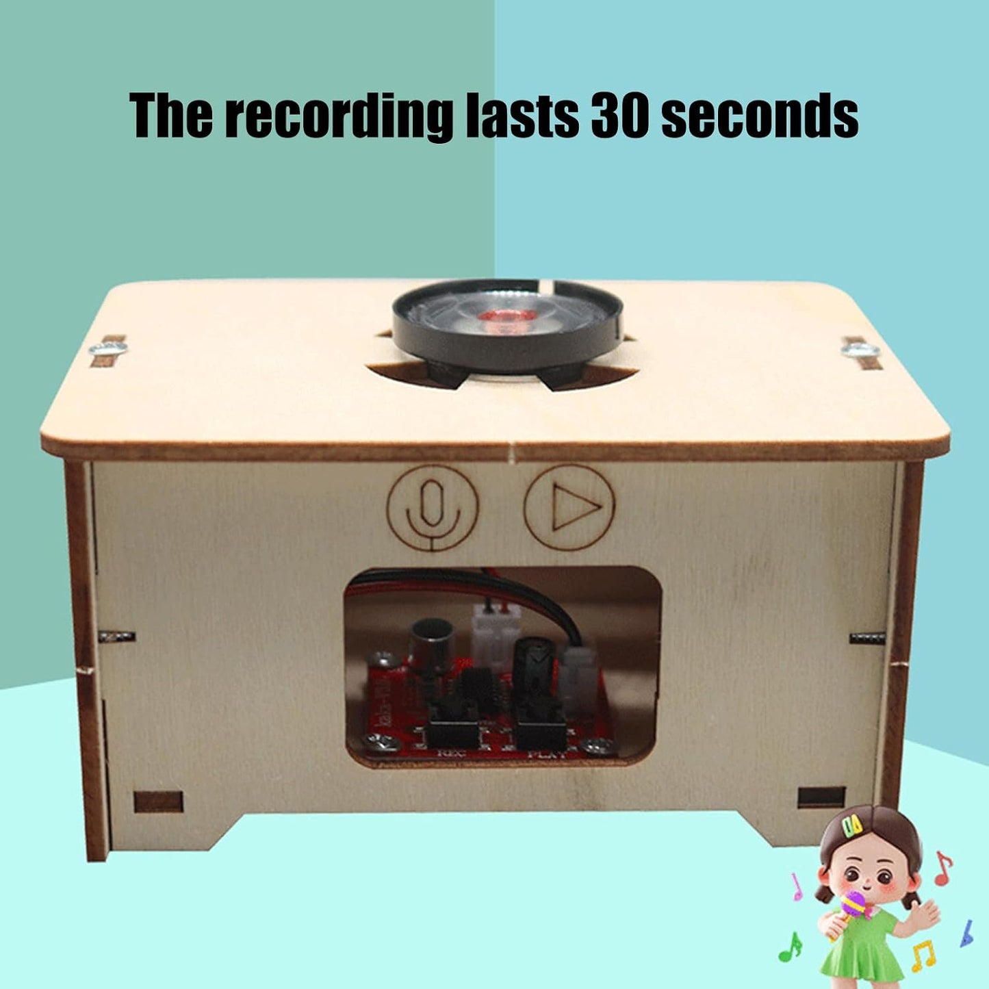 Handmade Wooden Gramophone Recorder - Musical Toy for Kids
