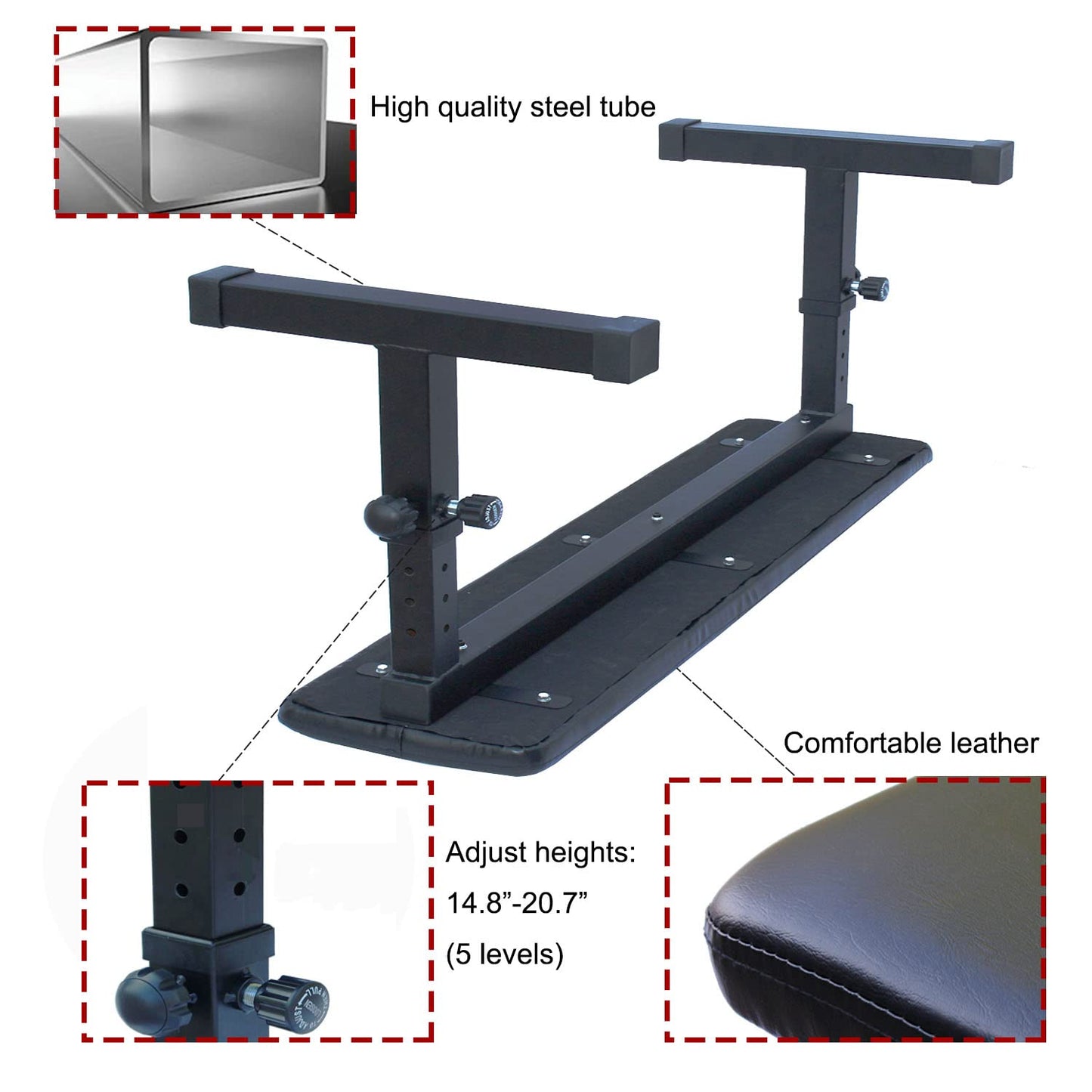 Icoud Flat Weight Bench Utility Workout Adjustable Height Bench for Strength Training Exercise & Fitness