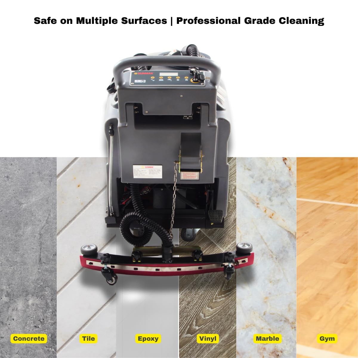 22" Self-Propelled Walk-Behind Floor Scrubber Dryer Machine, Forward/Reverse Drive, 31" Squeegee, 36,000 Sq Ft/H, Commercial Hard Floor Cleaner for Tile, Concrete, Epoxy & Vinyl