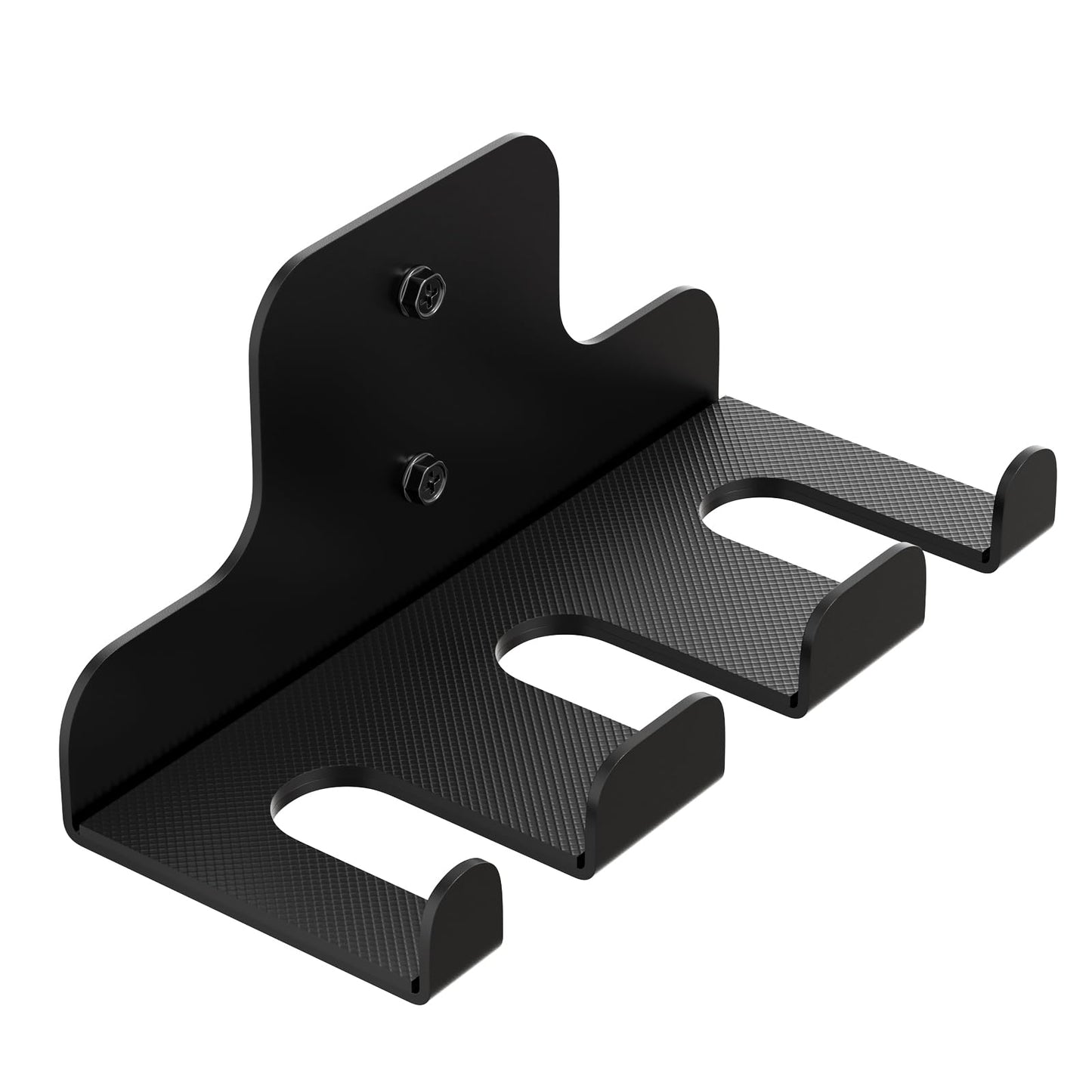 JNIHEEP Barbell Holder,Garage Gym Bar Wall Rack with 3 Bar Holders for Hanging Olympic Barbells, Curl Bars, Chains,Resistance Band,and ect,Holds Under 33mm Bar Size(Black)