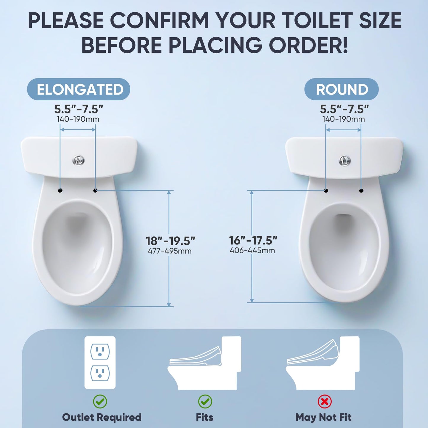 LEIVI Electric Bidet Toilet Seat with Wireless Remote and Side Panel, Multiple Spray Modes, Adjustable Heated Seat, Warm Water and Air Dryer, Auto LED Nightlight, Elongated
