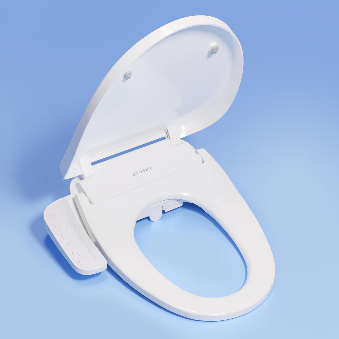 TUSHY Cloud Electronic Bidet Heated Toilet Seat: Instant Warm Water, Adjustable Air Dryer, Soft Close Lid and Seat & Night Light (Self Cleaning Nozzle and Water Filter), Elongated