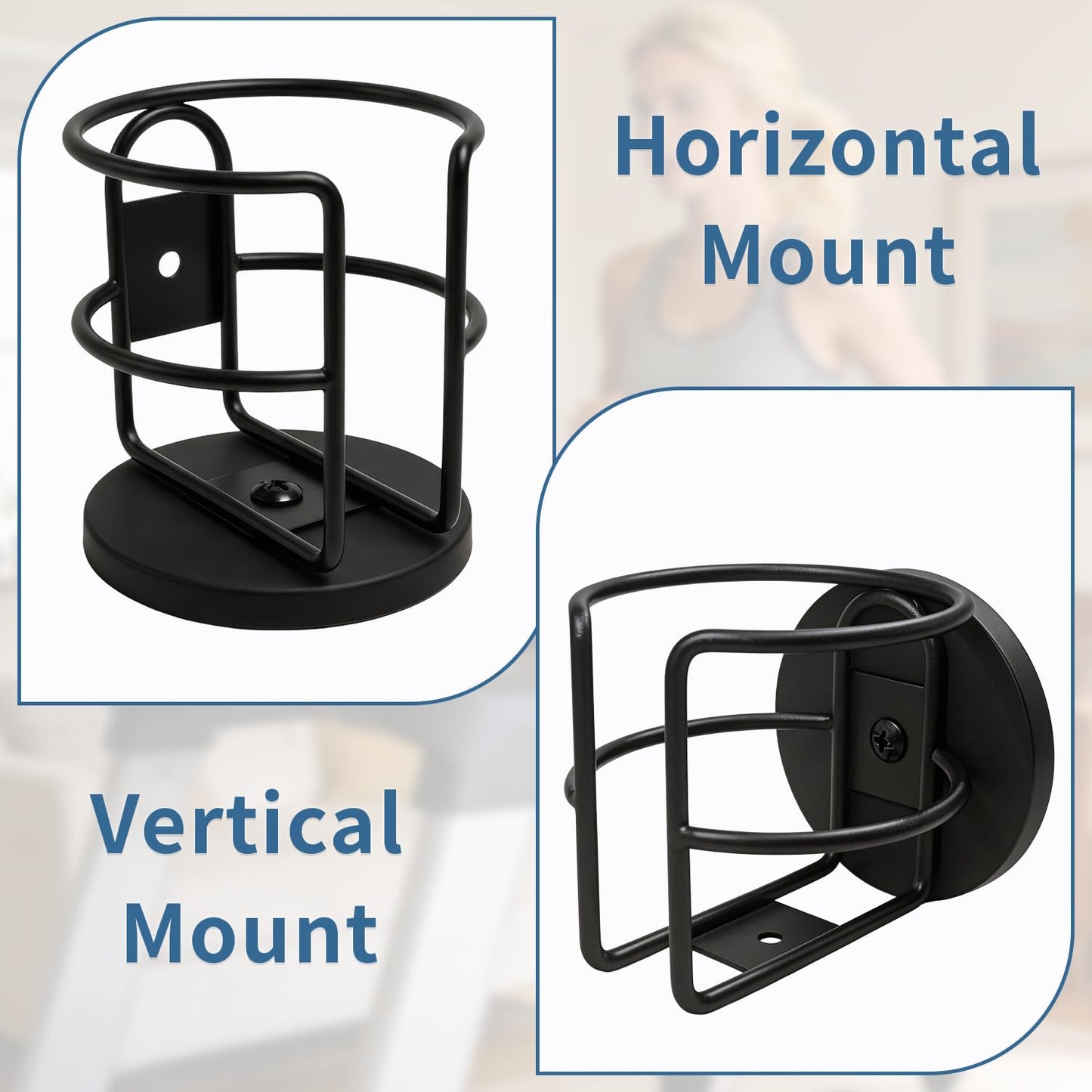 Magnetic Cup Holder, Heavy Duty Metal Drink Holder with 3.26 Inch Strong Magnetic Base for Refrigerator/Treadmill/Truck/Tractor/Forklift/Boat/Golf Cart, Featuring Bottom and Side Magnetic Attachment