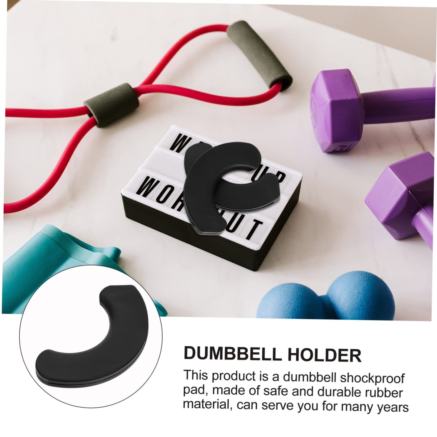 Toddmomy 20pcs Dumbbell Rest Portable Workout Equipment Fitness Accessories Floor Protector Mat Dumbbell Grips Fitness Tool Rubber Shockproof Pad Useful Dumbbell Holder Workout Tool Cushion