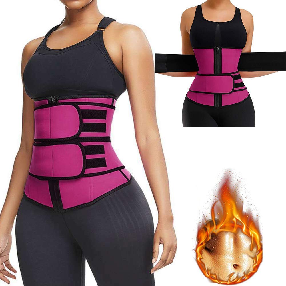 Pilarmuture Waist Trainer Belt for Women,Trimmer Belt Waist Trainer,Sweat Slimming Sports Neoprene Shaper Corset,Tummy Control BodyShaper (X-Large) Black