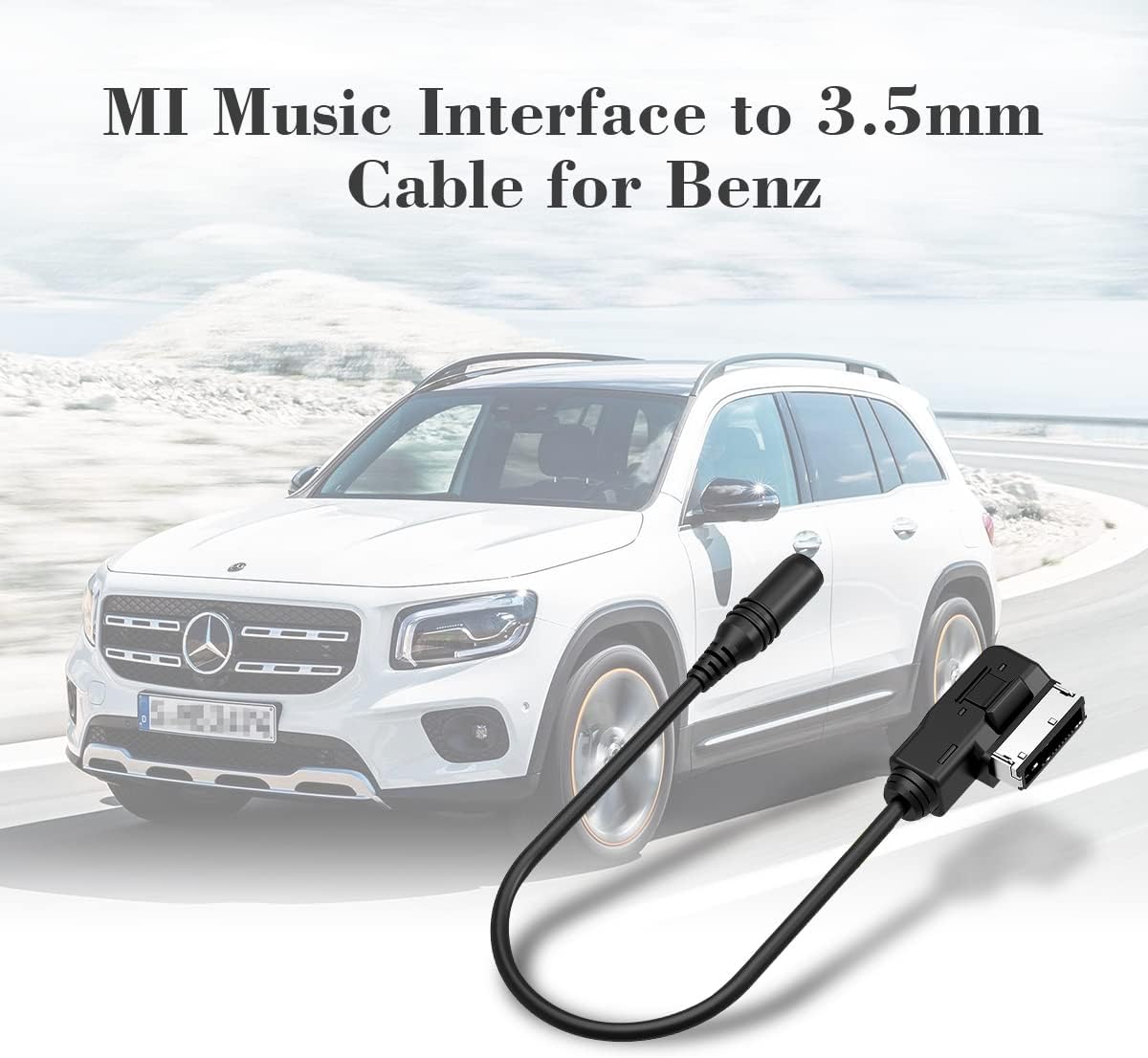CHELINK 3.5mm MP3 MI Music Interface to Female Aux-in Cable for Benz, Stereo Jack Cord Audio Adapter Compatible
