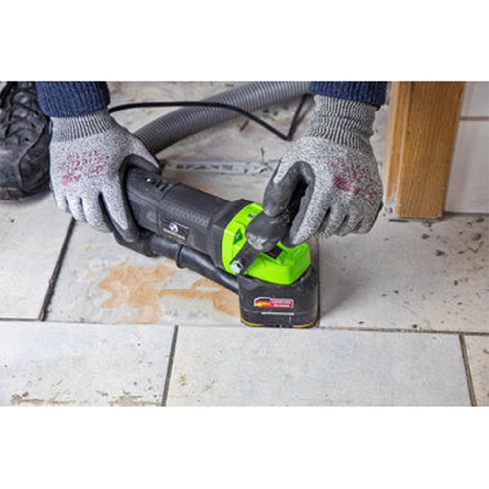 CS Unitec | EES 1400-3 | Corner & Edge Grinder with Dust Extraction. Designed to Grind Concrete, Screed, Tile Adhesive, Paint, Coatings, and More in Tight Corners and Areas – Made in Germany