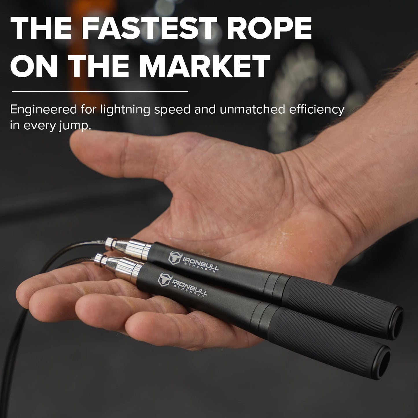 Jump Rope for Men & Women - Ultra-Fast, High Speed Jump Rope - Self-Locking Screw-Free Design with Aluminum Handles and Silicone Textured Grips - Precision Engineered for Maximum Performance - Skipping Rope for Workout Fitness, Cross Training & Home Exerc