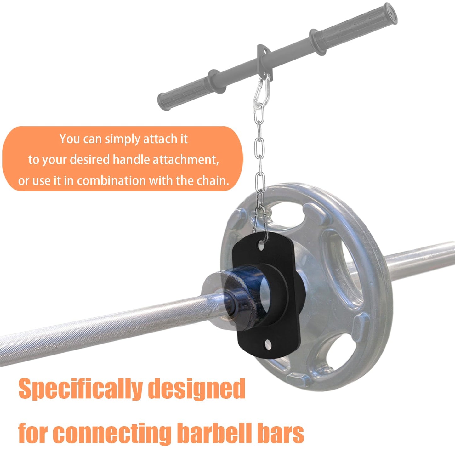 YZZHAJ Landmine Eyelet Attachment for 2 inch Olympic Bar, T-Bar Row Platform, Landmine Row Handle for Barbell Attachment,Bent Over Row Exercise Pull Down Back Shoulder Muscles Exercise (Black)