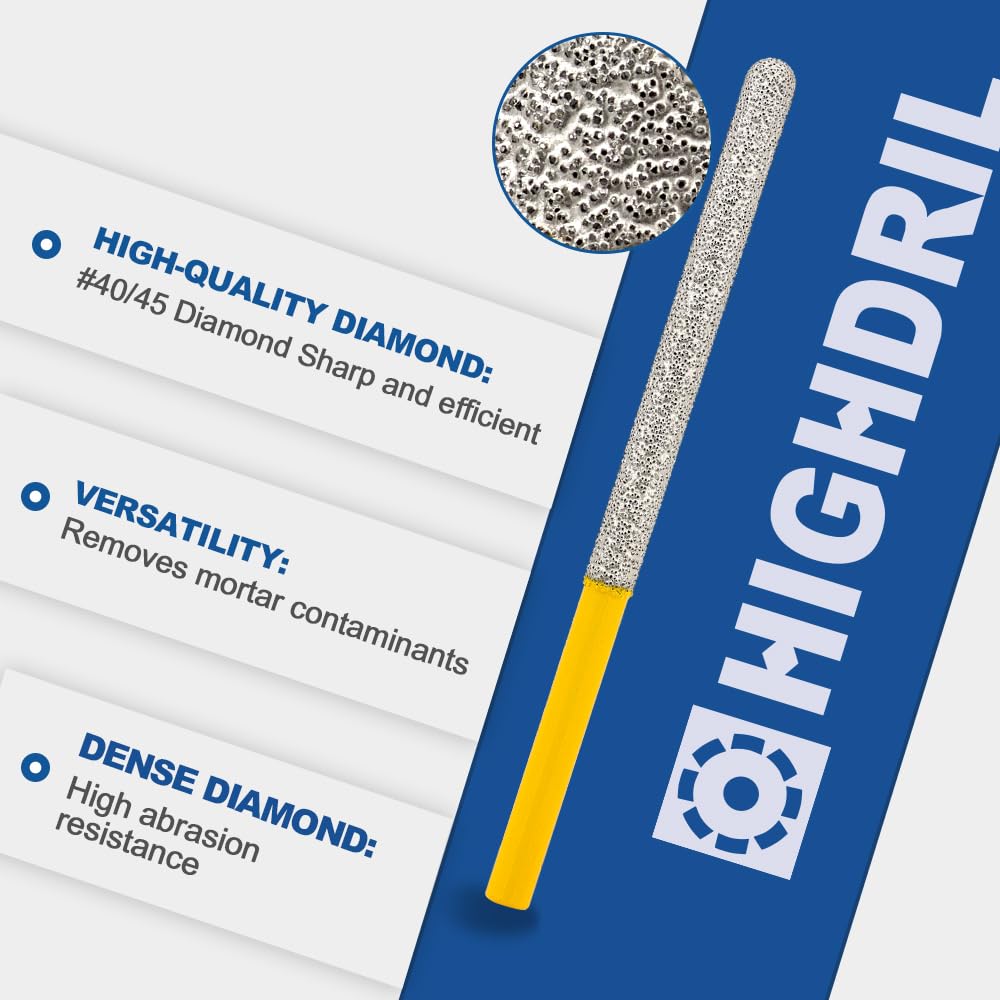 HIGHDRIL 13Pcs Diamond Hole Saw Kit and HIGHDRIL Tuck Point Pin Diamond Bit - 2pcs