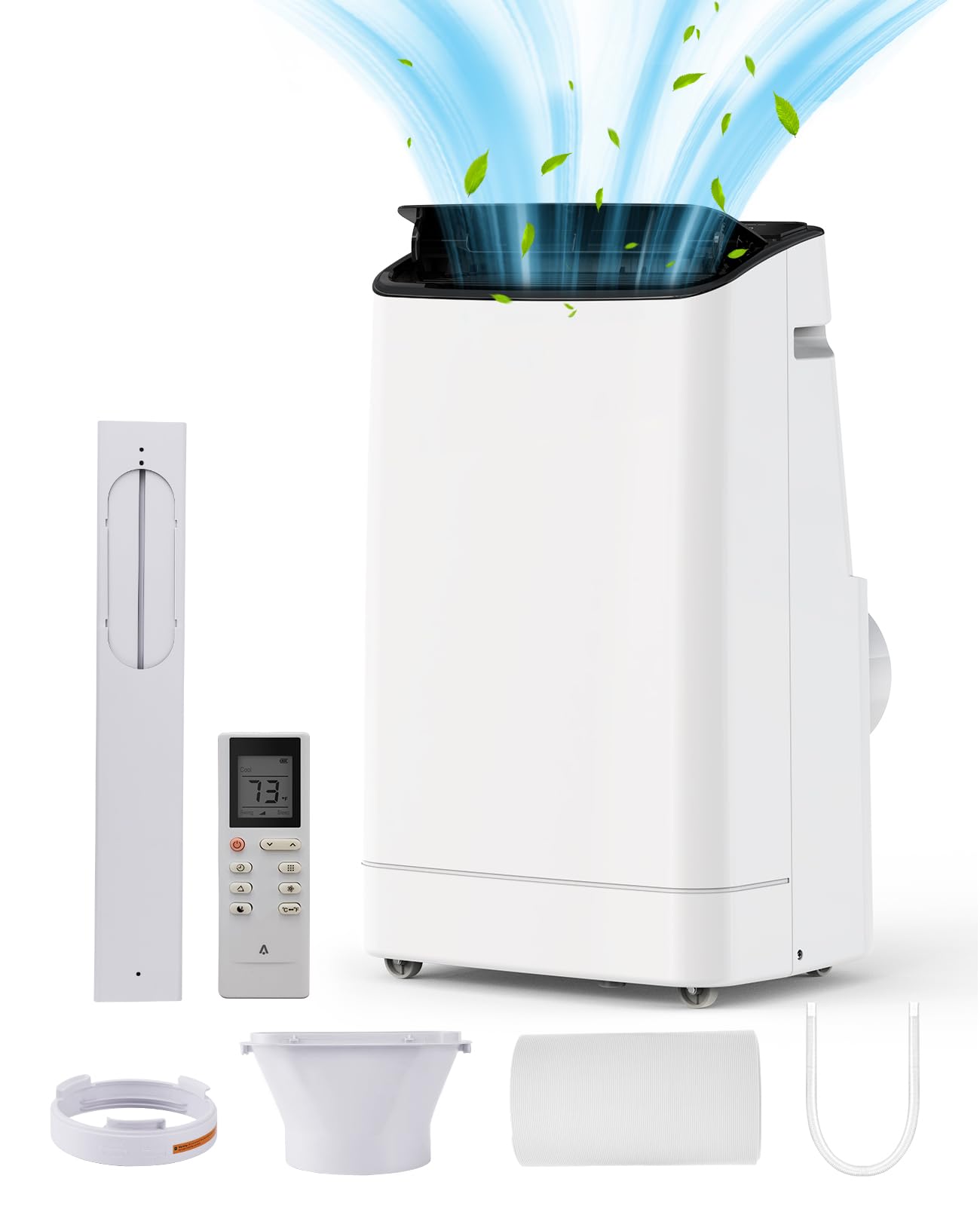 Portable Air Conditioner 14000 BTU ASHRAE (9300 BTU SACC), 3-in-1 Portable AC Fan Dehumidifier with Follow Me Remote, Quiet Mobile Air Conditioner for Bedroom, Living Room, Office, Rooms up to 700 Sq