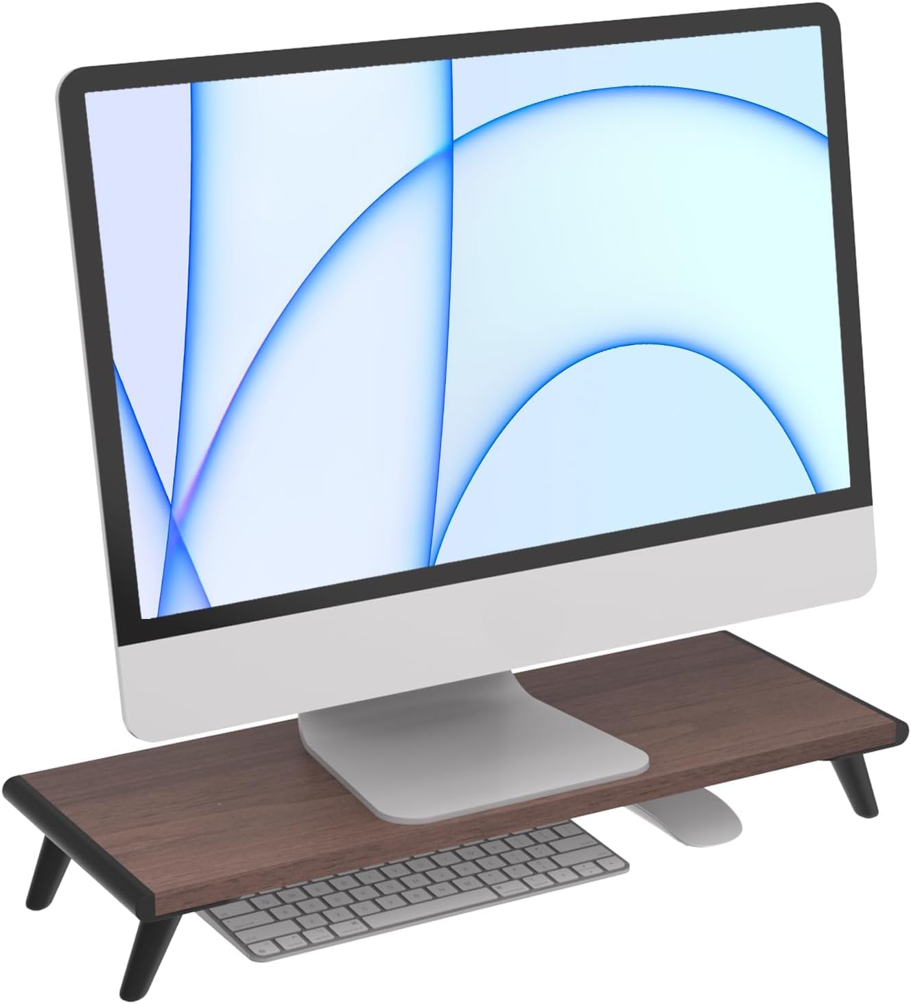 22.4" 8.3" loukin Monitor Stand Riser for Desk, x Larger Computer Stand for Laptop, PC, Printer, Sturdy Desktop