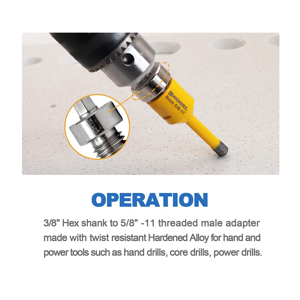 HIGHDRIL 13Pcs Diamond Hole Saw Kit and HIGHDRIL Diamond Drill Bit Set - 4pcs
