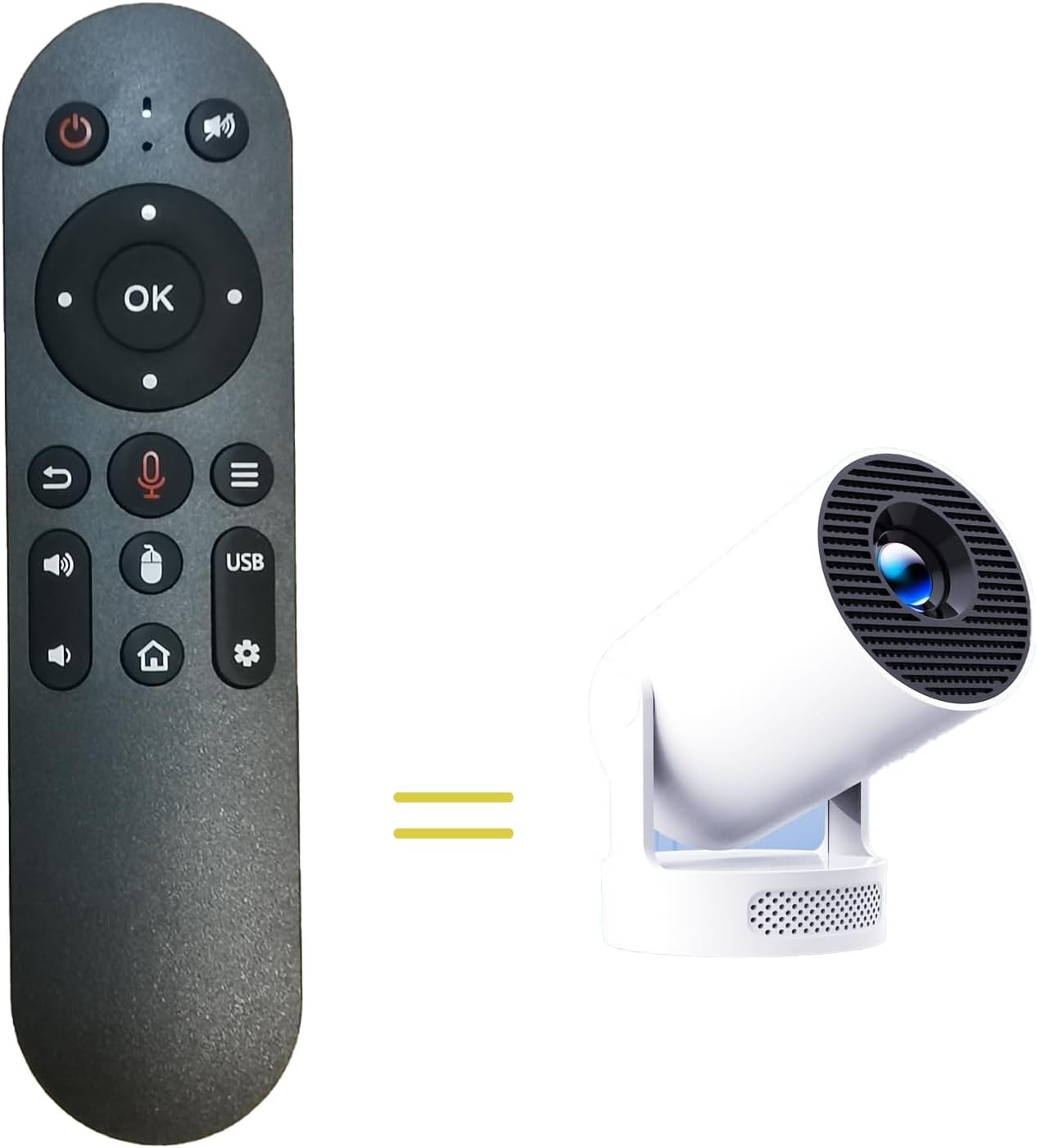 RUOYINKE HY300Pro+, HY310 4K Voice Remote Control Compatible for Magcubic Manual Focus Mini Projector