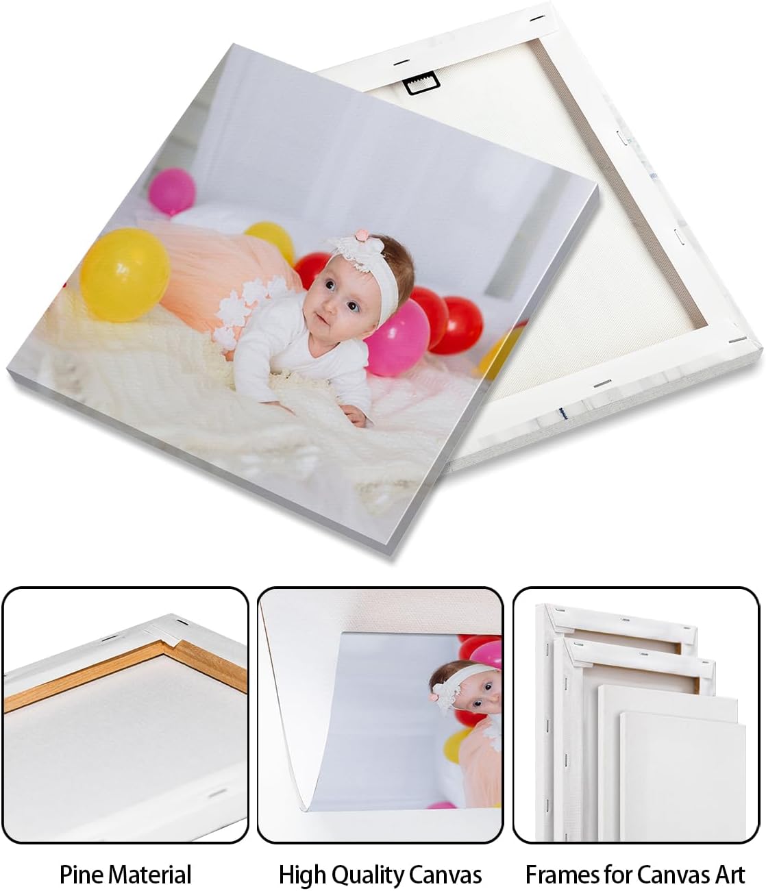 Skiennix Personalized Custom Canvas Wall Art - Unique Photo Prints for Living Room, Bedroom & Gifts