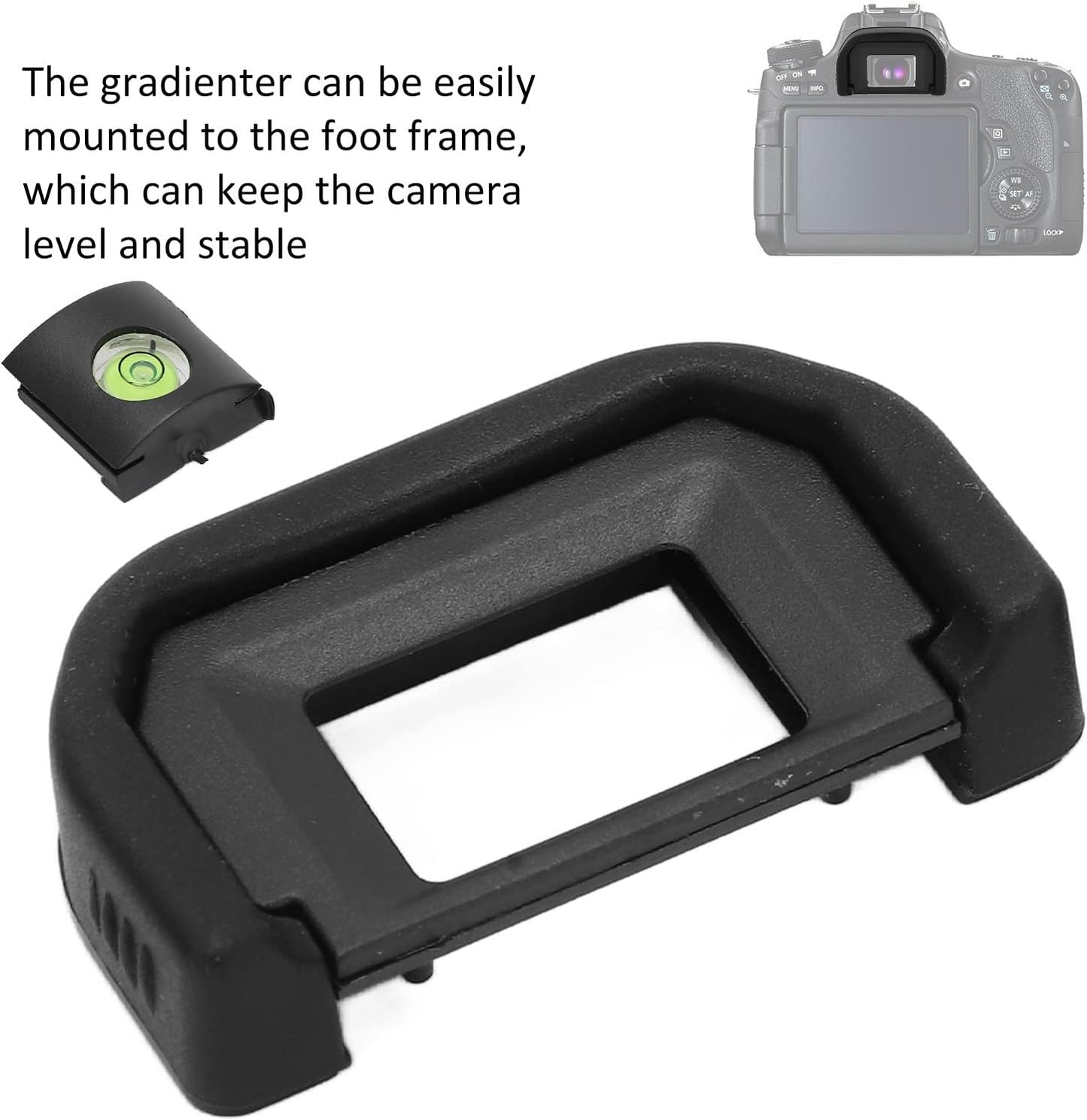 Akozon 760D, 650D, 500D Set EF Digital Camera Viewfinder Eye Cup for - Camera Accessory (Black)
