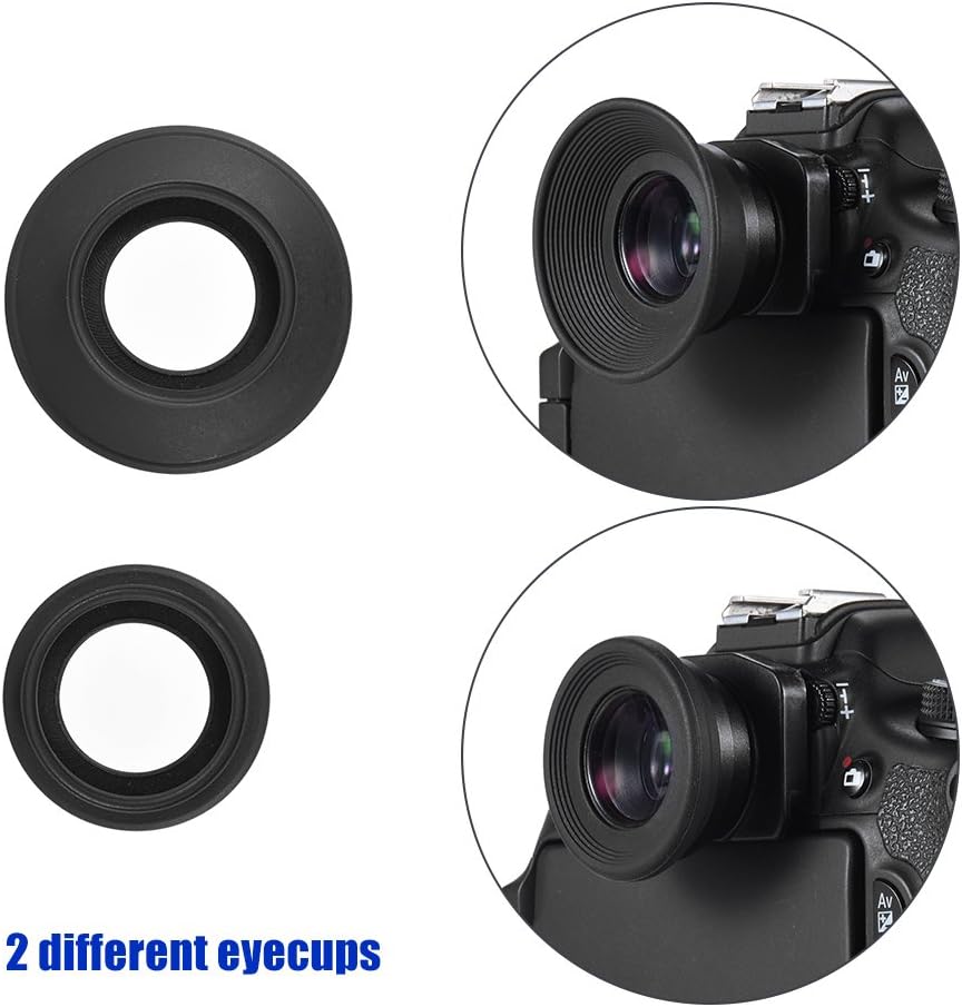 1.51X 2 Viewfinder Eyepiece Magnifier Eyepiece Eyecup Short Sighted Viewfinder Helper for DSLR Cameras, Anti Fog