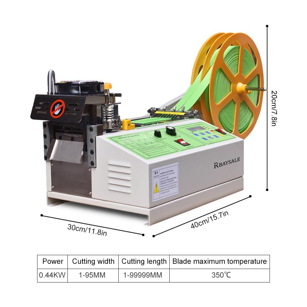 Webbing Cutting Machine, Automatic Hot and Cold Tape Cutter for Elastic Band Self Adhesive Tape Ribbon Zipper