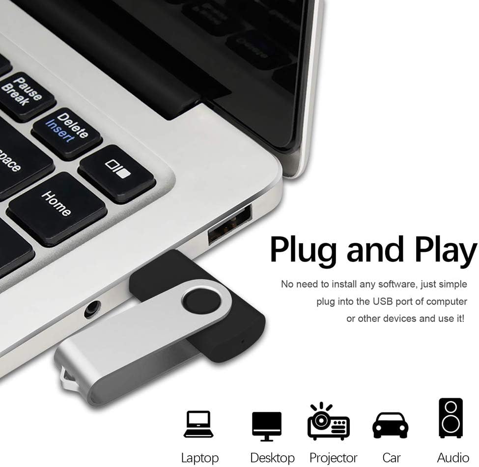 Aiibe 32GB 2.0 USB Flash Drive Memory Stick Thumb Drive USB Black