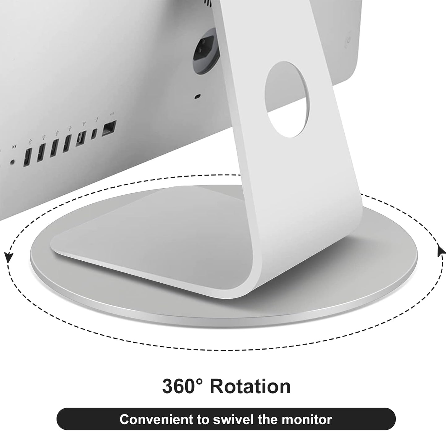 360 Rotation Monitor Swivel Base - Computer Screen Monitor Stand Flat Panel Turntable Rotating Swivel Base for Mac