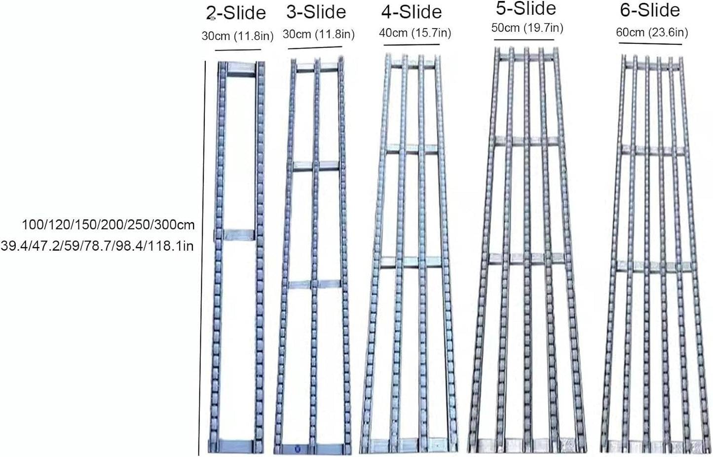 Light-Duty Conveyor for Warehouse Freight, Portable ABS Plastic Roller Table with 2 Slides, 200cm Long, Ideal for Factories and Material Handling Solutions