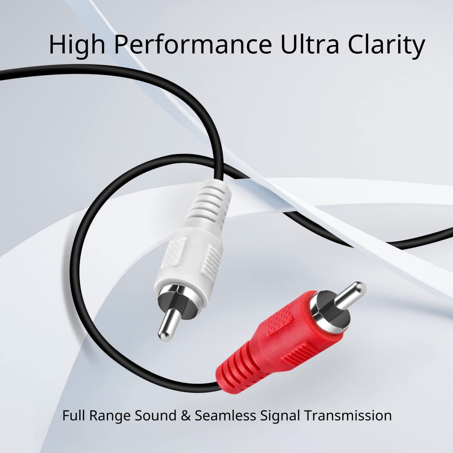 TNP Products (10 2 TNP RCA to RCA Audio Cable FT) - RCA Male to Male Red and White Audio Cable - RCA Cables Car Audio