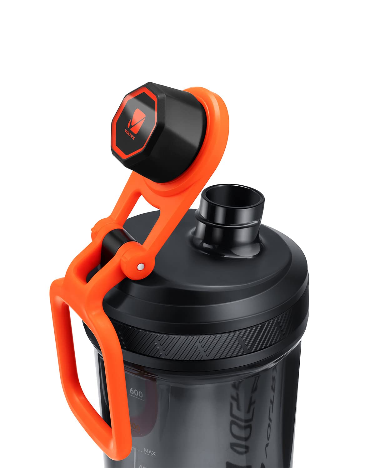 VOLTRX Electric Protein Shaker Bottle - USB Rechargeable Mixer Cup for Shakes and Meal Replacements, BPA-Free Tritan, 20oz