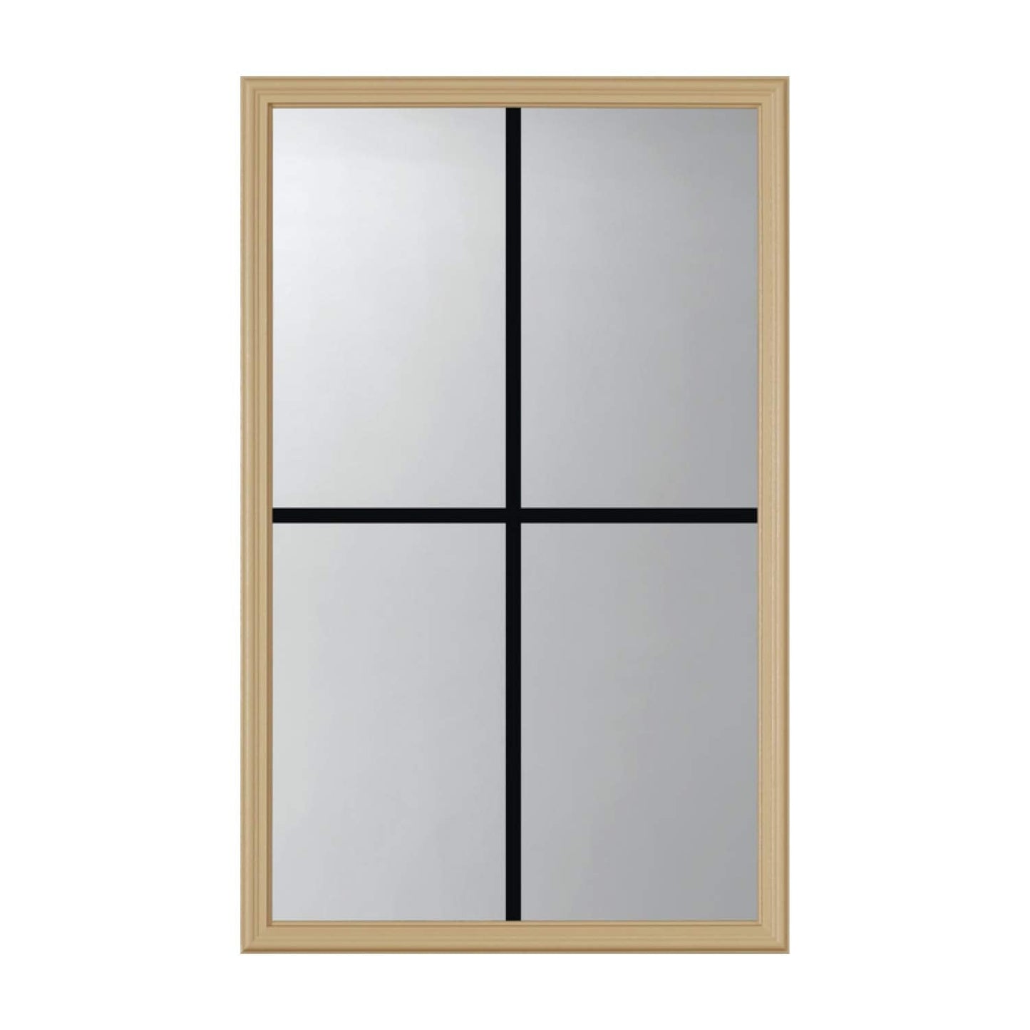 ODL Exterior Front Door Glass Replacement – Home Improvement - Entry Door Inserts Glass Kit with Low-E Double Pane Tempered Clear Glass - 4 Light Grid - 24" x 38"