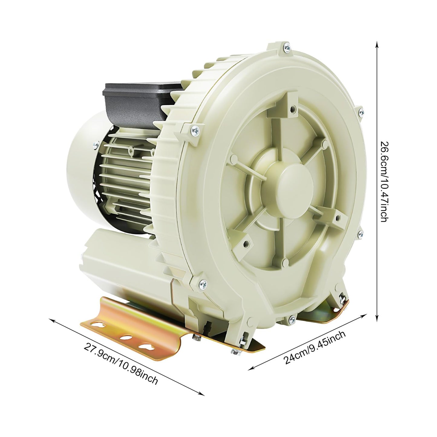 GUEYYSAN Aquaculture Vortex Air Blower, 370W Fish Air Pump Seafood Air Supply Machine for Fresh Food Market Aquarium Fish Ponds Field