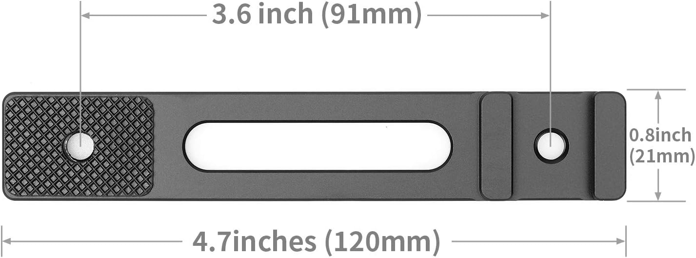 ChromLives 1/4'' A6400 6300 6500 6000 4 Cold Shoe Bracket Extension Bar, Hot Shoe Extension, Microphone Mount
